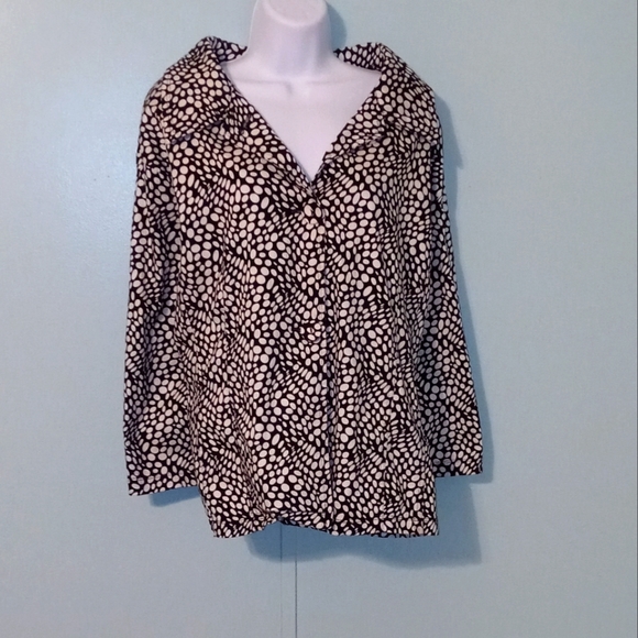 Bamboo Traders Black White Collar 3 Buttons Jacket Size 3X - Picture 1 of 8